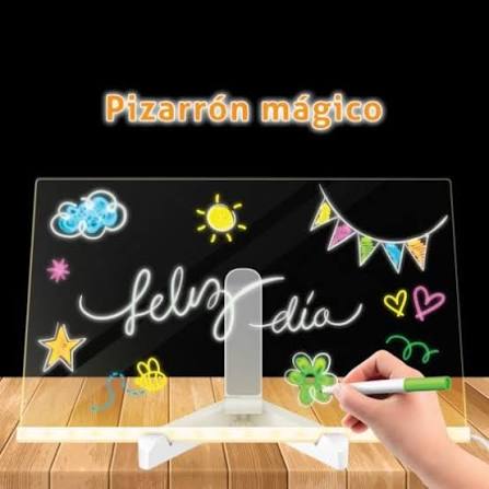 30 X 20 Pizarra Magica Led Acrilica